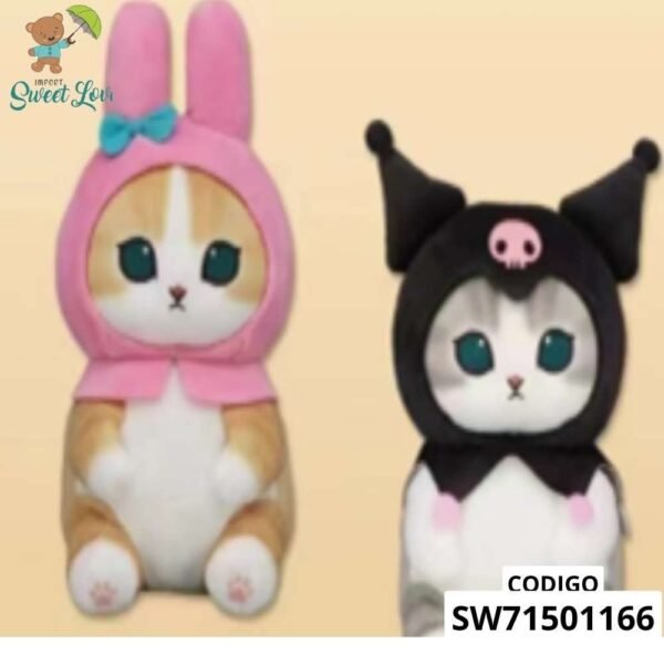 gato kawaii disfrazados 30cm - SIN RELLENO