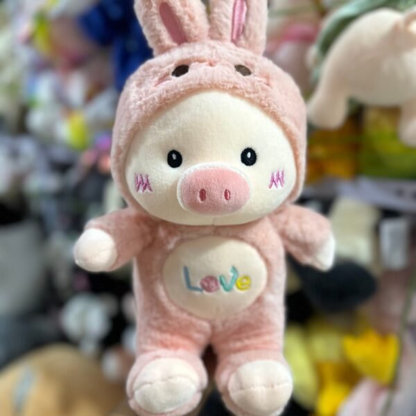 OFERTA CHANCHO LOVE DISFRAZADO DE CONEJO 30 CM