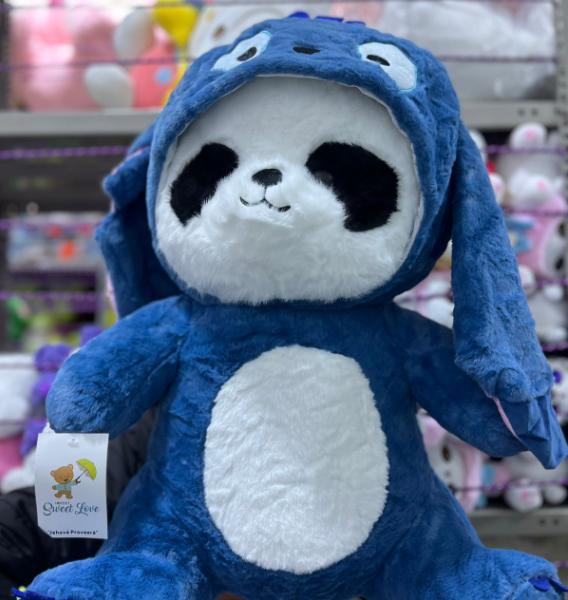 PANDA DISFRAZADO DE STICH 75CM  FUNDA