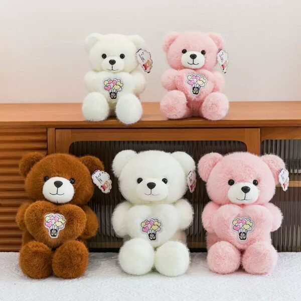 OSO PELAJE BONITO CORAZON 30CM