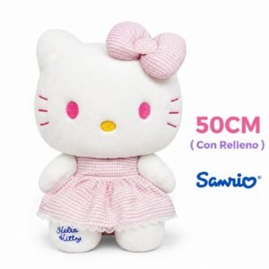 KITY VESTIDO ROSA CUADRO 50CM TELA PELUDA