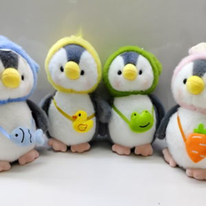 PINGÜINO CON GORRITA Y CARTERITA 22CM