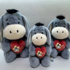 BURRO CORAZON PELUDITO 52CM FUNDA