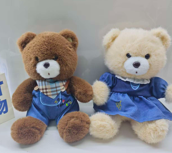 PAREJA DE OSO JEANS 30CM