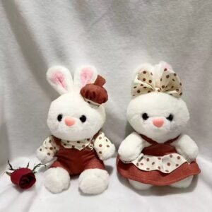 PAREJA DE CONEJO ROJO 22CM