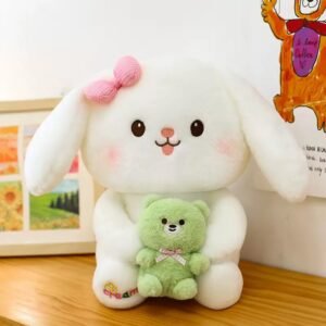 CONEJA KAWAII CON MUÑECO 55CM FUNDA