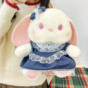 CONEJA KAWAII VESTIDO 55CM FUNDA