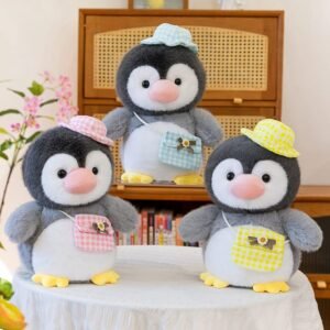 PINGÜINO CARTERA Y GORRO 22CM