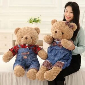 PAREJA DE OSO CRESPO JEANS 90CM FUNDA
