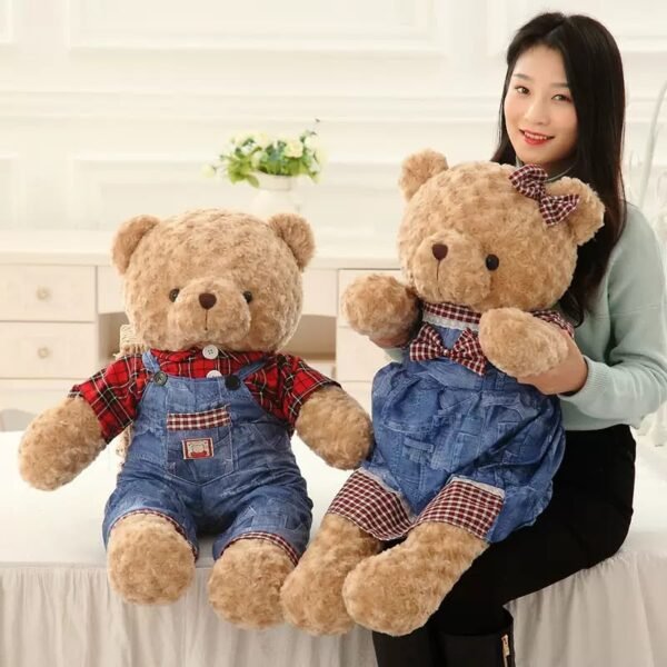 PAREJA DE OSO CRESPO JEANS 90CM FUNDA