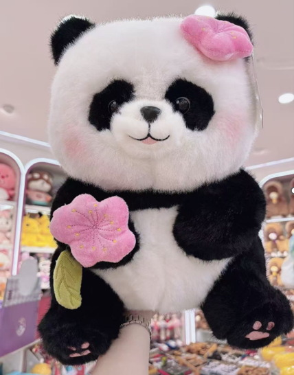 PANDA CON ROSA 44CM FUNDA